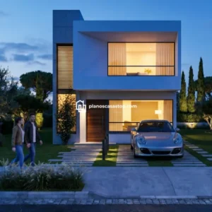 Planos de casa moderna 6x17 mt