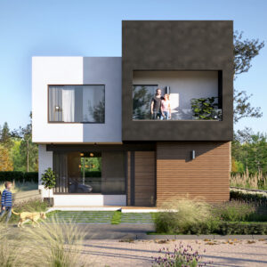 Planos de casa moderna 10x20 mod. Moka