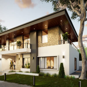Planos de casa moderna de 2 pisos 15x20 mod. Cabos