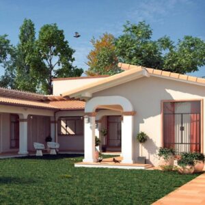 Planos de casa grande de 1 piso con 4 dormitorios mod. Cedros