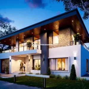 Planos de casa moderna de 2 pisos 15x20 mod. Cabos