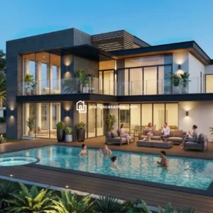 Planos de casa moderna grande de 20x20 de 2 pisos mod. Nogal